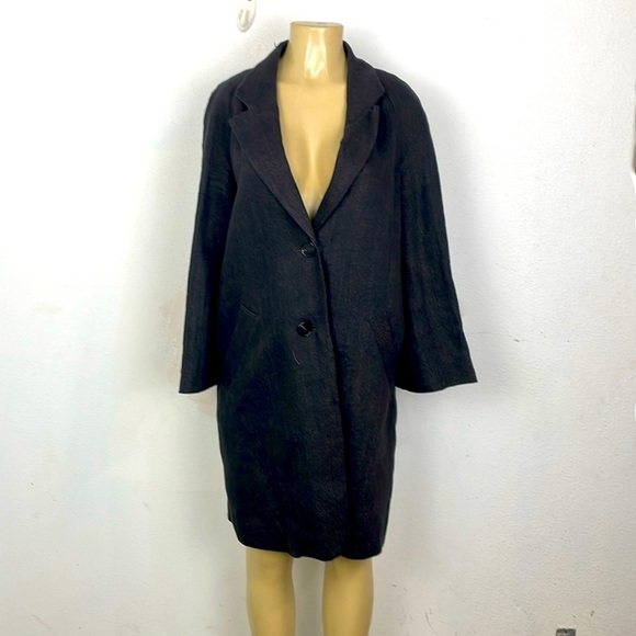 ZARA RUSTIC LINEN BLEND COAT - LIMITED EDITION - Picture 6 of 10
